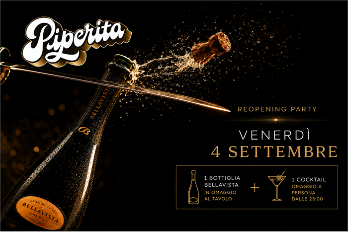 FRIDAY SEPTEMBER 4 PIPERITA RE-OPENING PARTY 🎊 